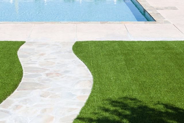 turf and pavers pool deck installed by Scottsdale Artificial Turf